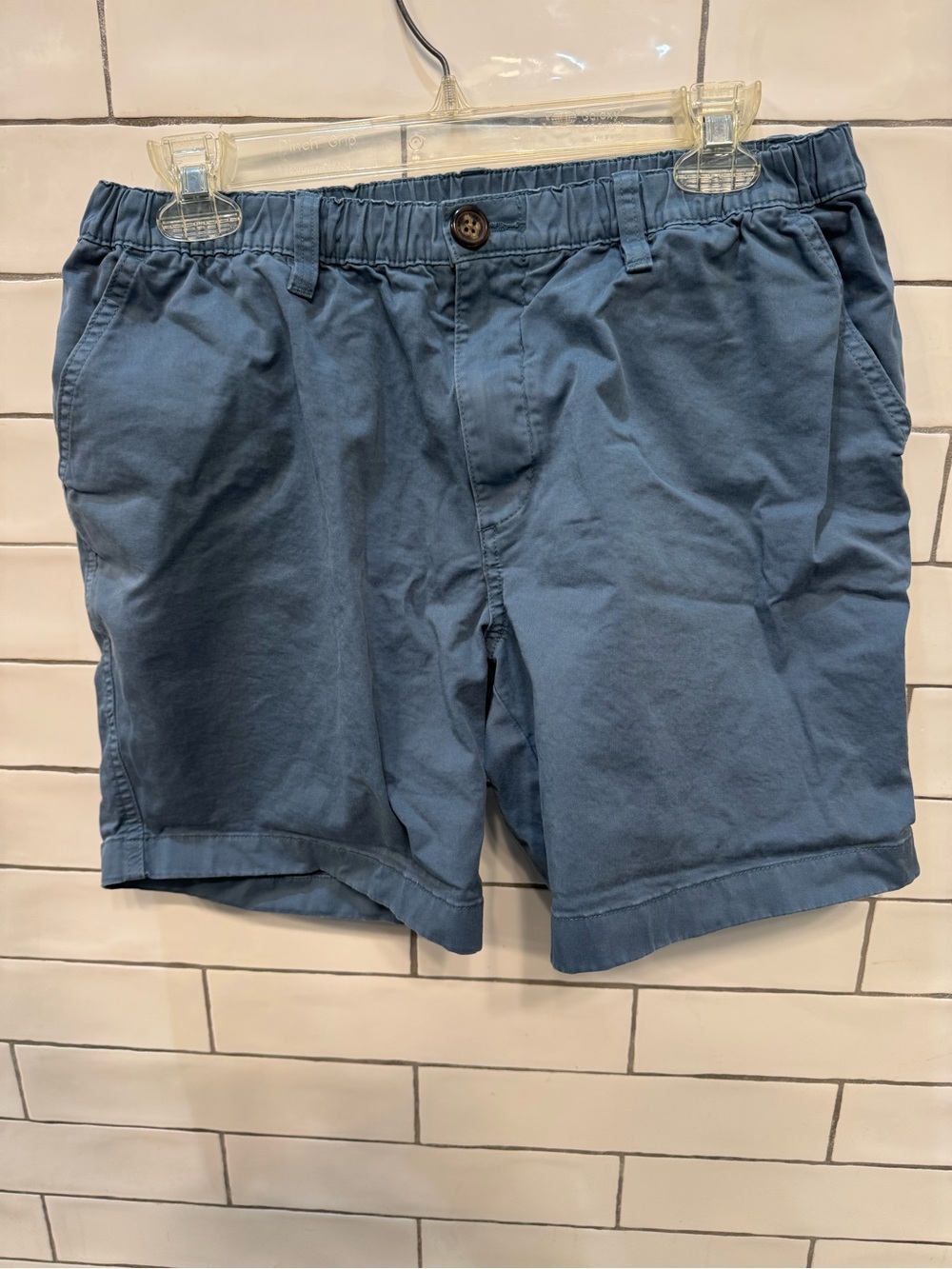 chubbies Slate Blue Flat-Front Casual Men's Shorts